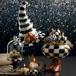 Courtly Check Pedestal With Cloche