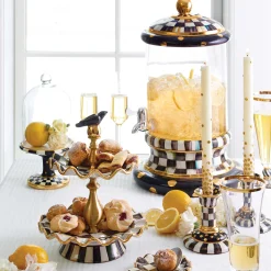 Courtly Check Pedestal With Cloche