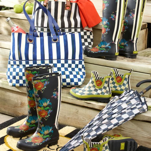 Courtly Check Rain Boots - Short - Size 10