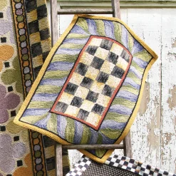 Courtly Check Rug - 2' X 3' - Purple & Green