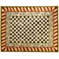 Courtly Check Rug - 8' X 10' - Red & Gold