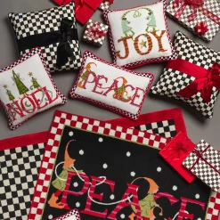 Courtly Check Sash Pillow - Black