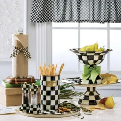 Courtly Check Wood Paper Towel Holder