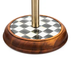 Courtly Check Wood Paper Towel Holder