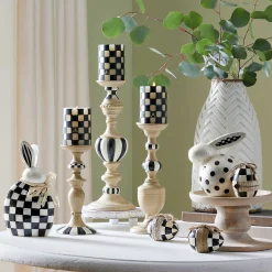 Courtly Pillar Candle Holders - Set Of 3