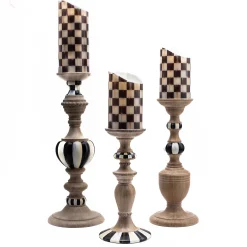 Courtly Pillar Candle Holders - Set Of 3