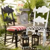 Courtly Stripe Candle Lantern - Large