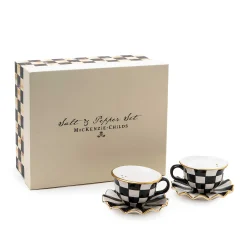 Courtly Teacup Salt & Pepper Set