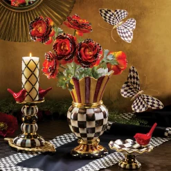 Fishnet Sparkle Pillar Candle - 6" - Black