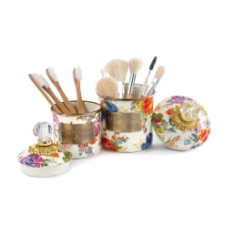 Flower Market Demi Canister - White