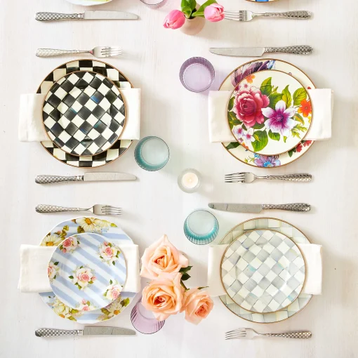 Flower Market Dinner Plate - White