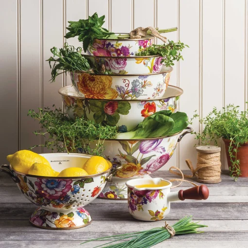 Flower Market Extra Large Everyday Bowl - White