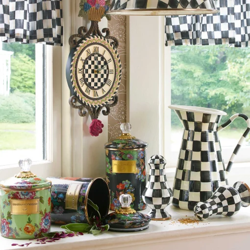Flower Market Large Canister - Black