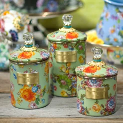 Flower Market Large Canister - Green