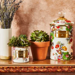 Flower Market Large Canister - White