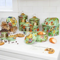 Flower Market Medium Canister - Green