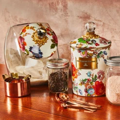 Flower Market Medium Canister - White