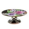 Flower Market Mini Pedestal Platter - Black
