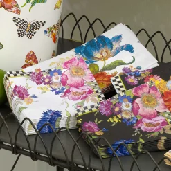 Flower Market Paper Napkins - Cocktail - White