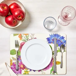 Flower Market Placemats - White - Set Of 4