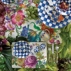 Flower Market Placemats - White - Set Of 4