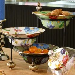 Flower Market Serving Bowl - Black