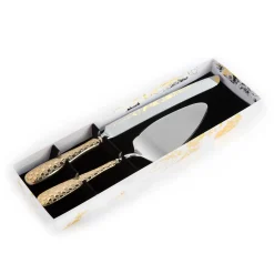 Gold Check Cake Serving Set