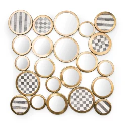 Golden Rings Wall Mirror