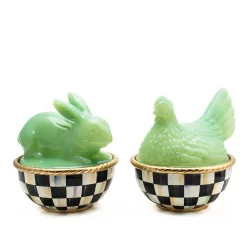 Green Chicken Lidded Container