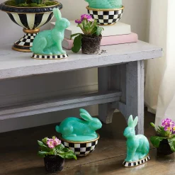 Green Rabbit Lidded Container