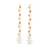 Heart Dinner Candles - Set Of 2