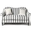Marquee Loveseat - Chenille Grey Stripe