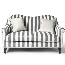 Marquee Loveseat - Chenille Grey Stripe