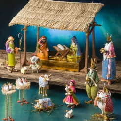 Patience Brewster Nativity Shepherd & Sheep Figures