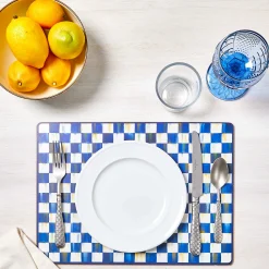 Royal Check Cork Back Placemats - Set Of 4