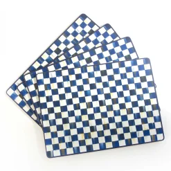 Royal Check Cork Back Placemats - Set Of 4