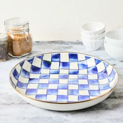 Royal Check Enamel Abundant Bowl