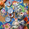 Royal Check Enamel Appetizer Plates - Set Of 4