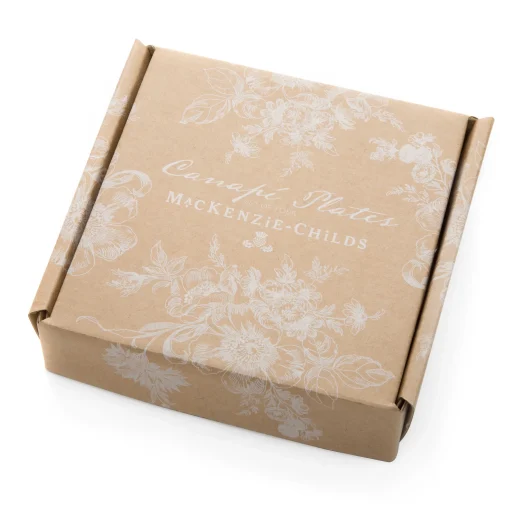 Royal Check Enamel Appetizer Plates - Set Of 4