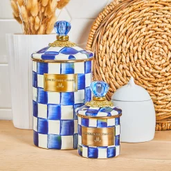 Royal Check Enamel Canister - Large