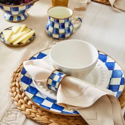 Royal Check Enamel Charger/Plate