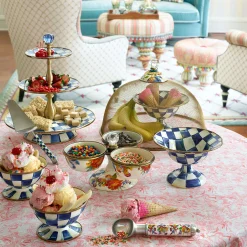 Royal Check Enamel Compote - Small