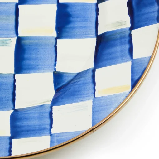 Royal Check Enamel Dinner Plate