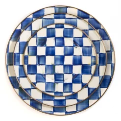 Royal Check Enamel Dinner Plate