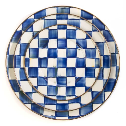Royal Check Enamel Dinner Plate