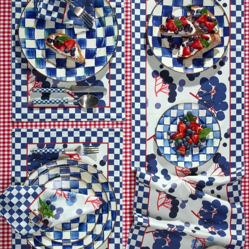 Royal Check Enamel Dinner Plate