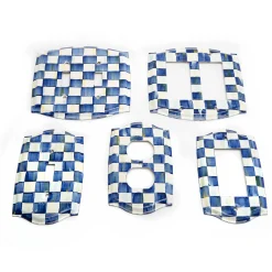 Royal Check Enamel Double Outlet Cover