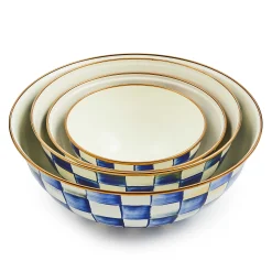 Royal Check Enamel Everyday Bowl - Medium