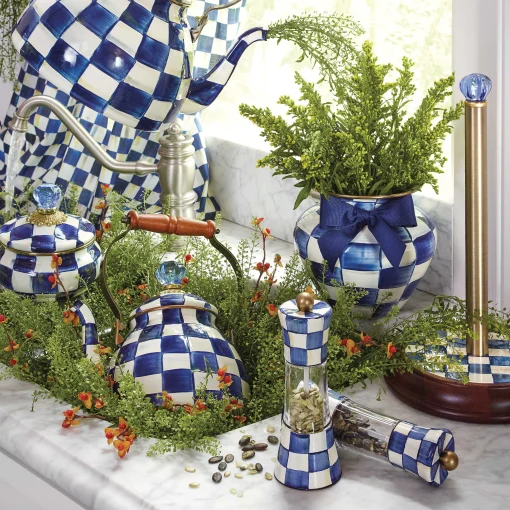 Royal Check Enamel Large Vase