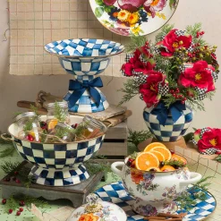 Royal Check Enamel Large Vase